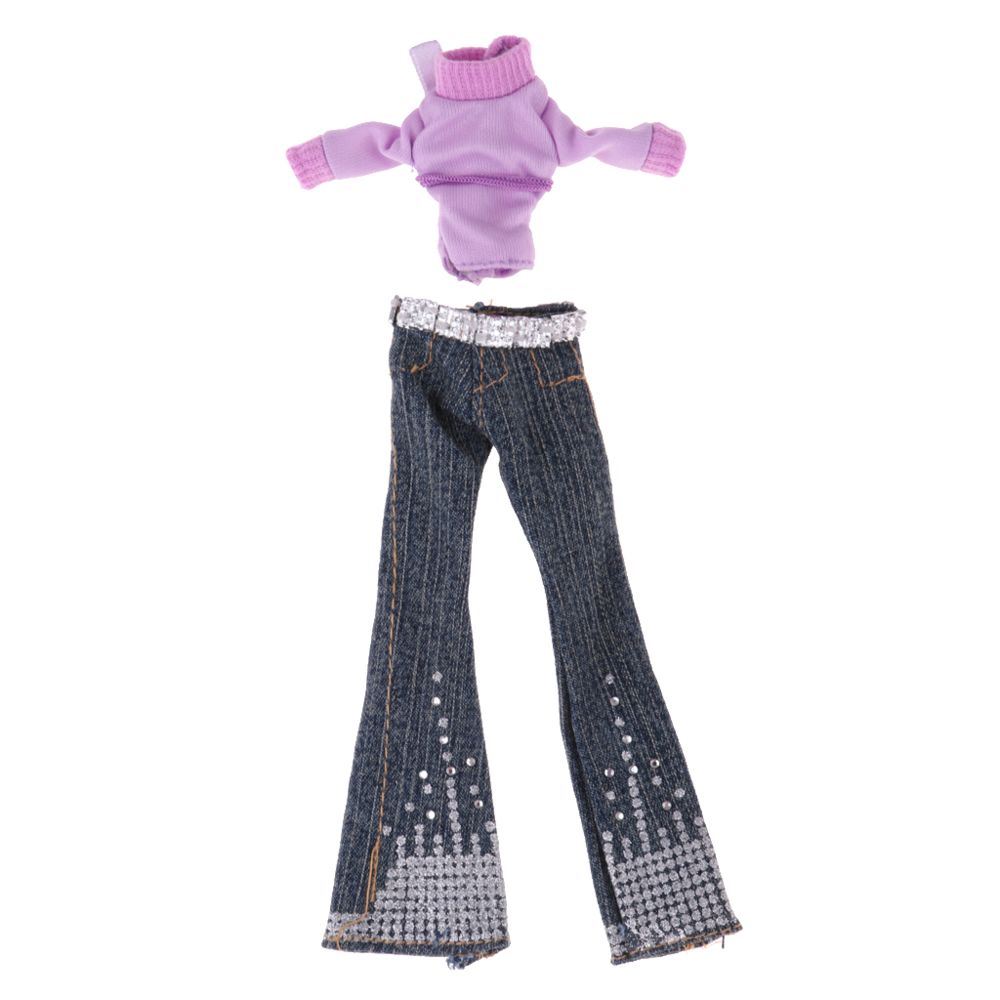 marque generique - vêtement de poupée costume de poupée top pantalon - Poupons