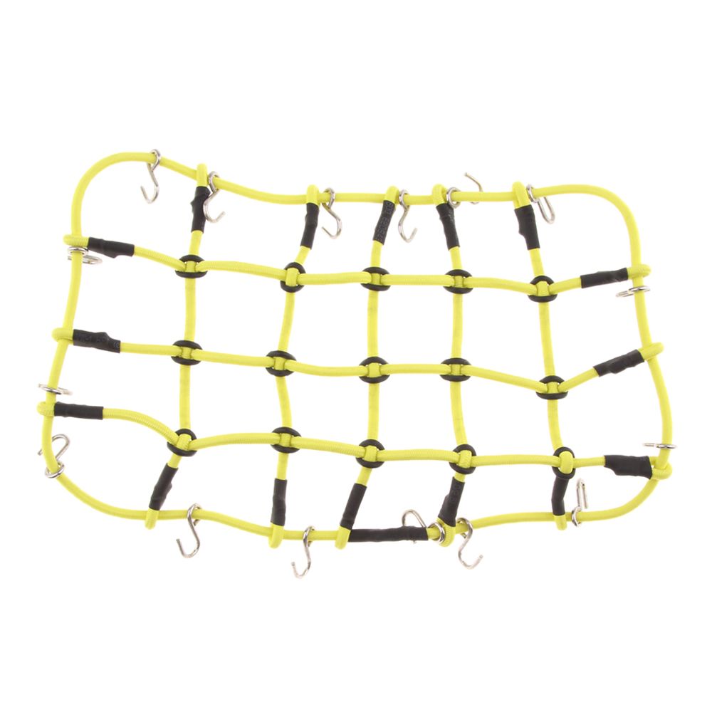 marque generique - Filet à bagage élastique avec crochet pour voiture 1/8 1/10 RC jaune - Accessoires et pièces
