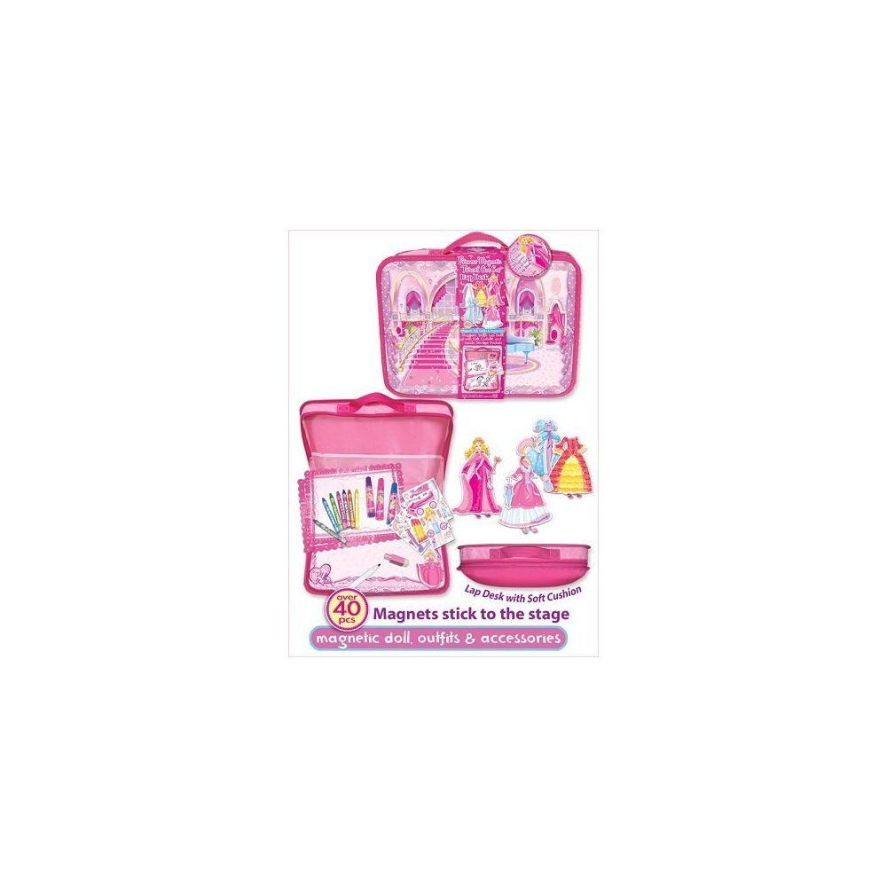 Pecoware - Pecoware Pink Eyelash Princess Magnetic Travel Art Set Girls Lap Desk - Accessoires Puzzles