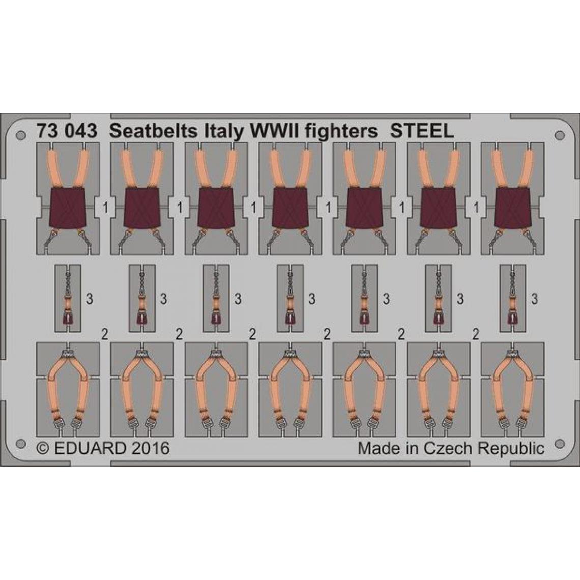 Eduard - Seatbelts Italy WWII fighters STEEL - 1:72e - Eduard Accessories - Accessoires et pièces
