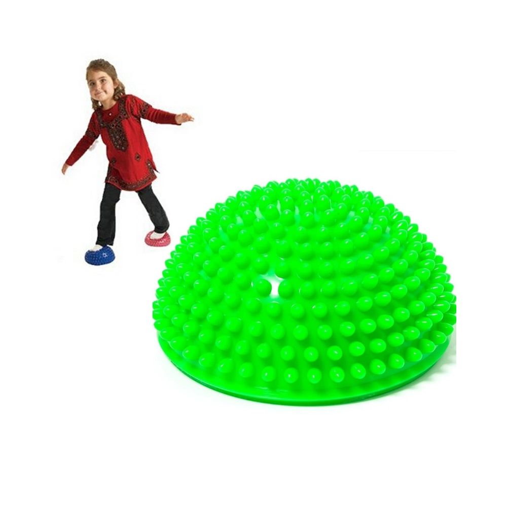 Wewoo - Hémisphère équilibre pierres de progression balle de massage durian épineux intégration sensorielle intérieur jeux de plein air jouets pour enfants vert - Jeux d'éveil