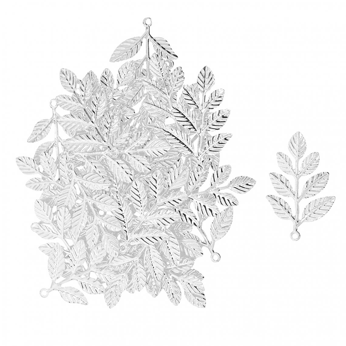marque generique - 30pcs / lot grandes branches en feuilles en filigrane conclusions de fabrication de bijoux d'or - Perles