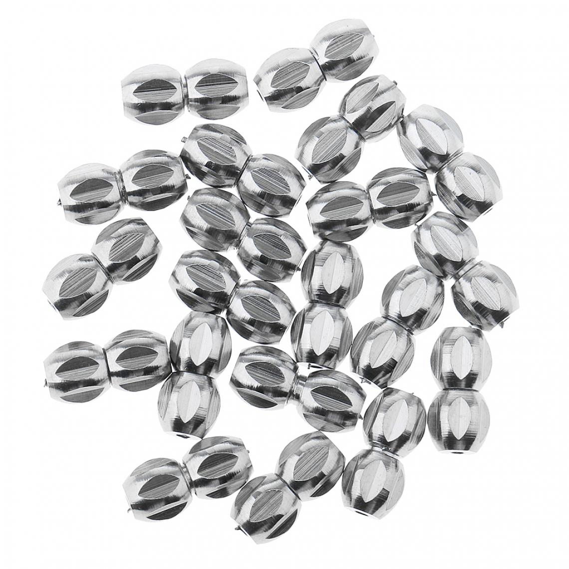 marque generique - 20pcs bouchon de vis en métal boucle bijoux achèvements crochets connecteur 4 - Perles