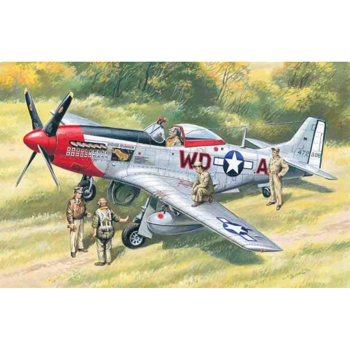 Icm - Mustang P-51D WWII American Fighter with USAAF Pilots and Ground Personnel- 1:48e - ICM - Accessoires et pièces