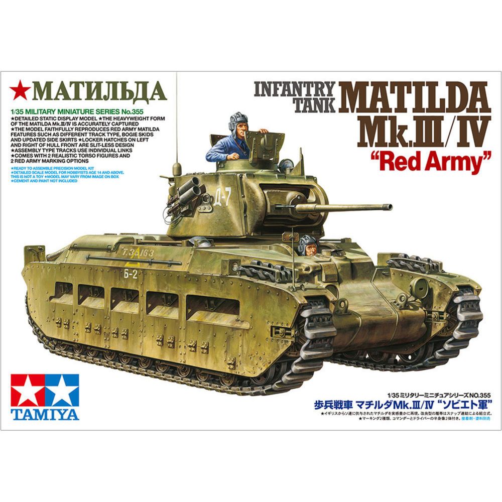 Tamiya - Maquette char : Tank Matilda Mk.III-IV Armée Rouge - Chars