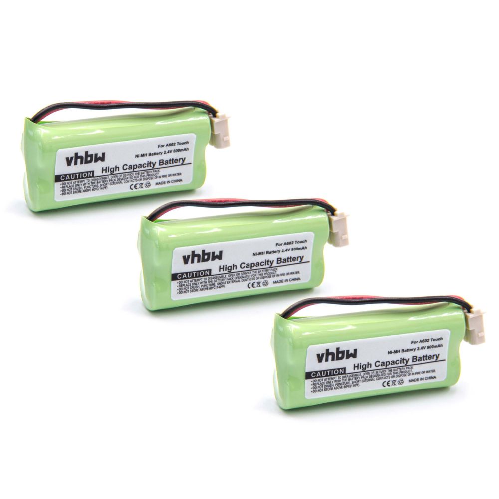 Vhbw - vhbw set de 3 batteries 800mAh pour téléphone fixe sans fil V-Tech DS65212, DS6521-2, DS65213, DS6521-3, DS65223, DS6522-3, DS652232, DS6522-32 - Batterie téléphone