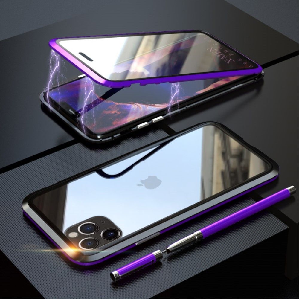 marque generique - Bumper en métal cadre d'installation magnétique bicolore violet/noir pour votre Apple iPhone 11 Pro Max 6.5 pouces - Coque, étui smartphone