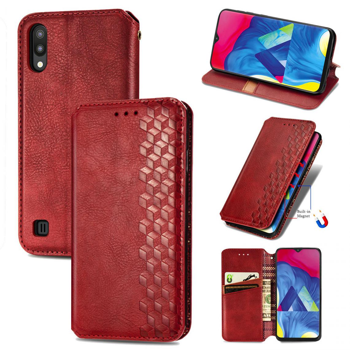 OtterBox - Samsung Galaxy M10 Housse Etui Coque de protection type portefeuille (tressée) [Rouge] - Coque, étui smartphone