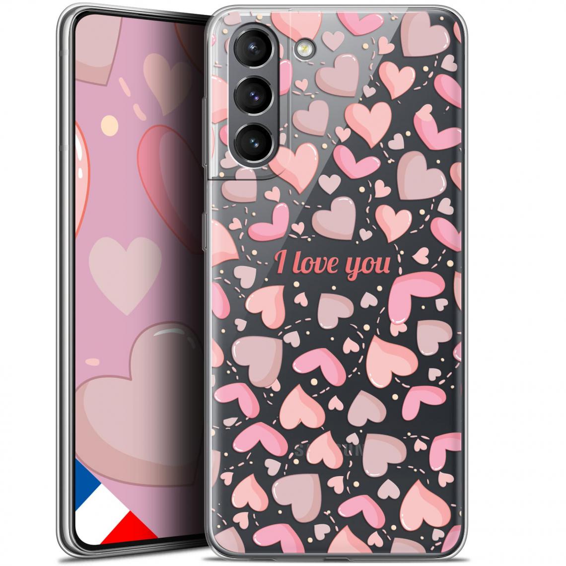 Caseink - Coque Pour Samsung Galaxy S21 (6.2 ) [Gel HD Collection Love Saint Valentin Design I Love You - Souple - Ultra Fin - Imprimé en France] - Coque, étui smartphone