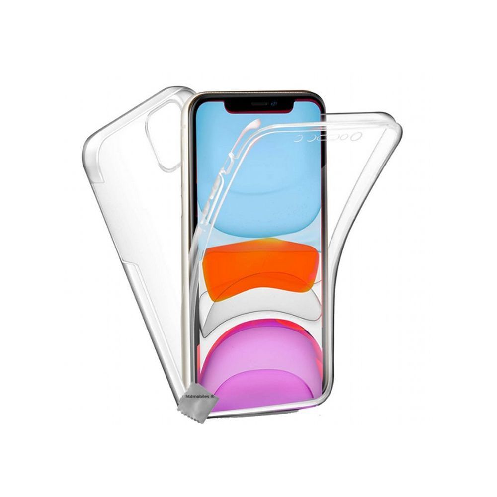 Htdmobiles - Housse etui coque silicone gel 360 integrale Apple iPhone 11 + film ecran - TRANSPARENT - Autres accessoires smartphone