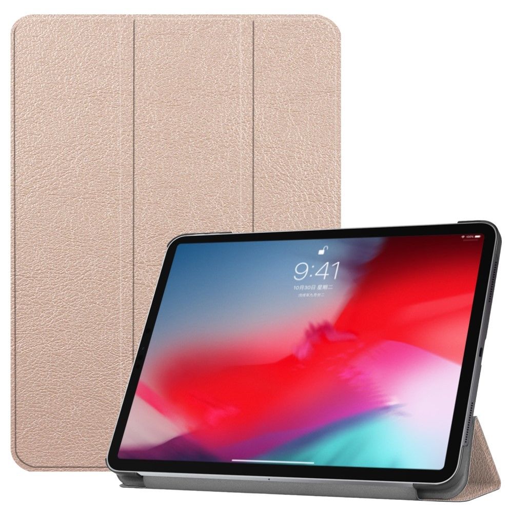 marque generique - Etui en PU triple pli or rose pour votre Apple iPad Pro 11-inch (2018) - Autres accessoires smartphone