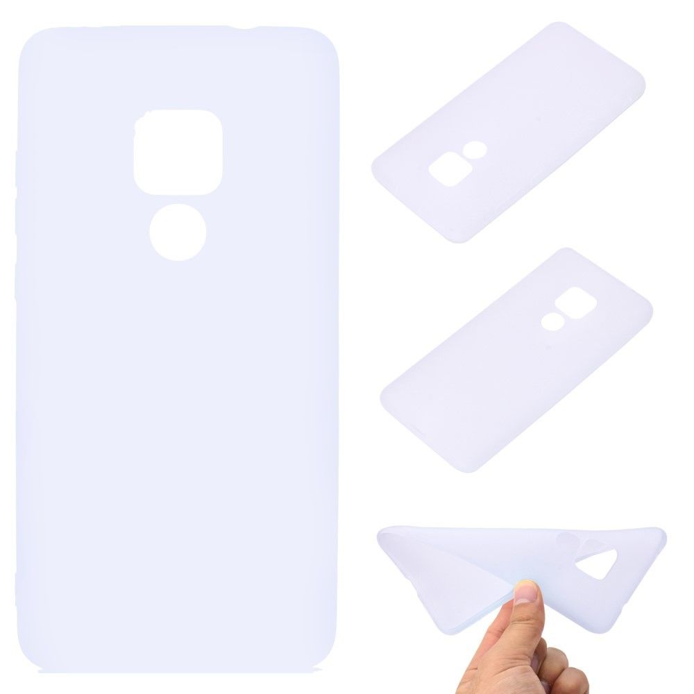 marque generique - Coque en TPU Couleur unie blanc mat mat pour votre Huawei Mate 20 - Autres accessoires smartphone