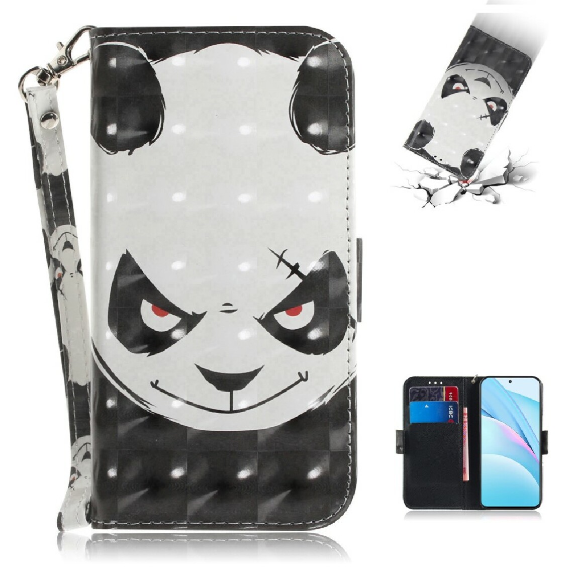 Other - Etui en PU décor de tache lumineuse d'impression de motif avec support Panda pour votre Xiaomi Mi 10 Lite 5G - Coque, étui smartphone