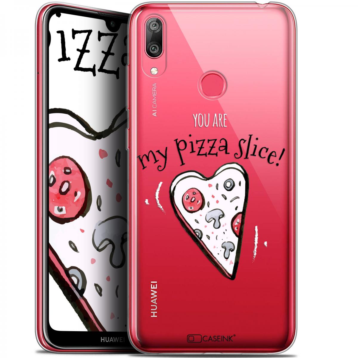 Caseink - Coque Pour Huawei Y7 / Prime / Pro 2019 (6.26 ) [Gel HD Collection Love Saint Valentin Design My Pizza Slice - Souple - Ultra Fin - Imprimé en France] - Coque, étui smartphone