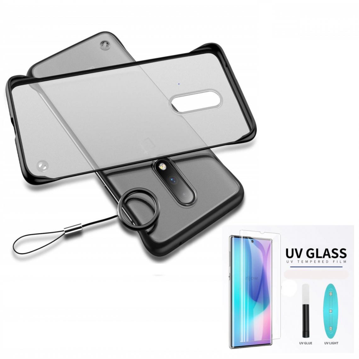 Phonecare - Kit Verre Trempé Nano Curved UV + Coque Invisible Bumper - Samsung Note 10 Plus - Noir - Coque, étui smartphone