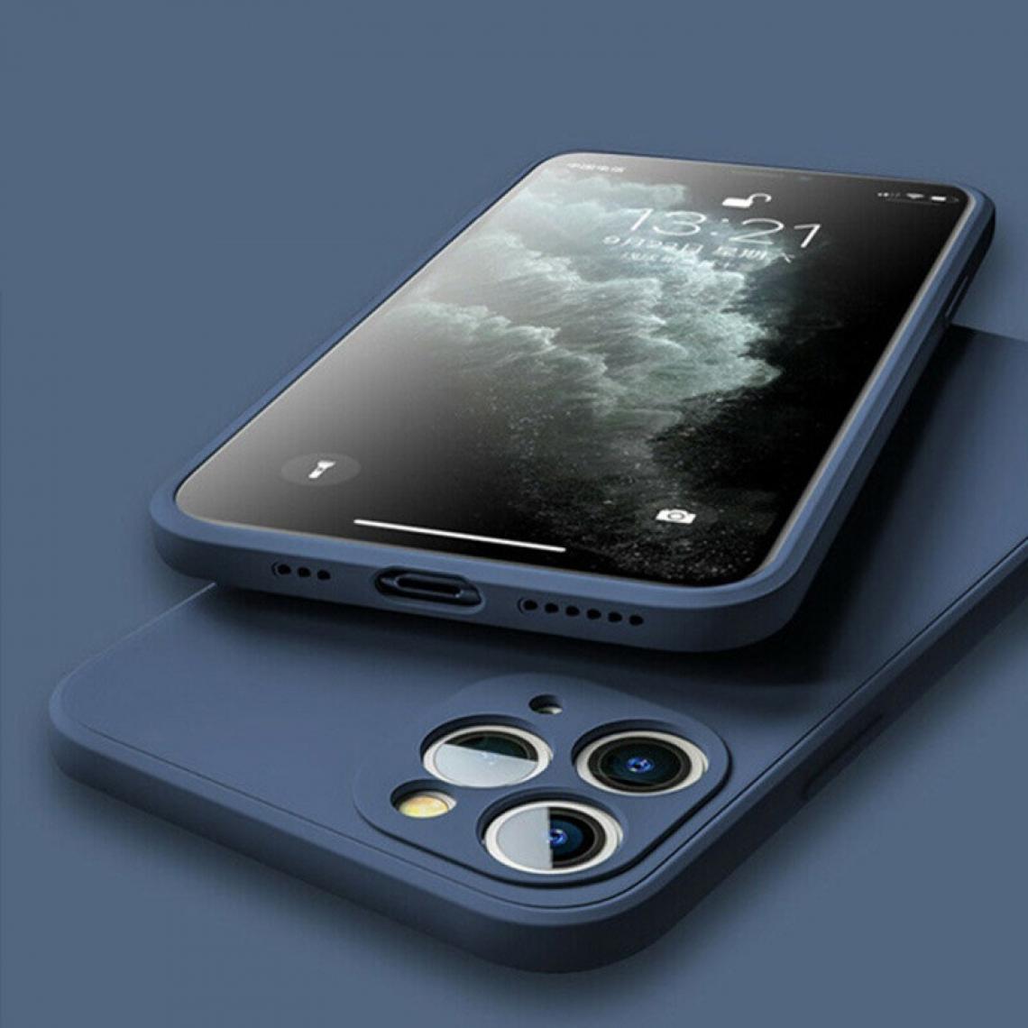 Shot - Coque Silicone Mat pour "IPHONE 12 Pro Max" Elegante Ultra Fine Protege Cameras (BLEU) - Coque, étui smartphone