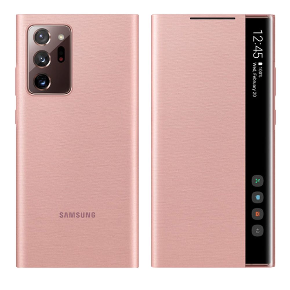Samsung - Étui Clear View pour Galaxy Note20 Ultra 5G - Mystic Bronze - Coque, étui smartphone