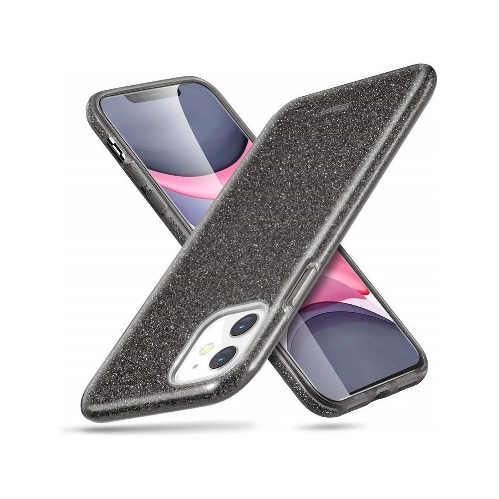marque generique - Coque Etui Protection Silicone Brillant Noir Paillette pour Iphone 11 PRO - Coque, étui smartphone