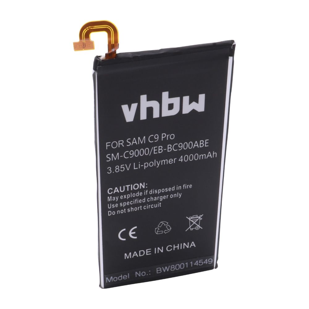 Vhbw - vhbw Li-Polymère batterie 4000mAh (3.85V) pour téléphone portable mobil smartphone comme Samsung EB-BC900ABE - Batterie téléphone