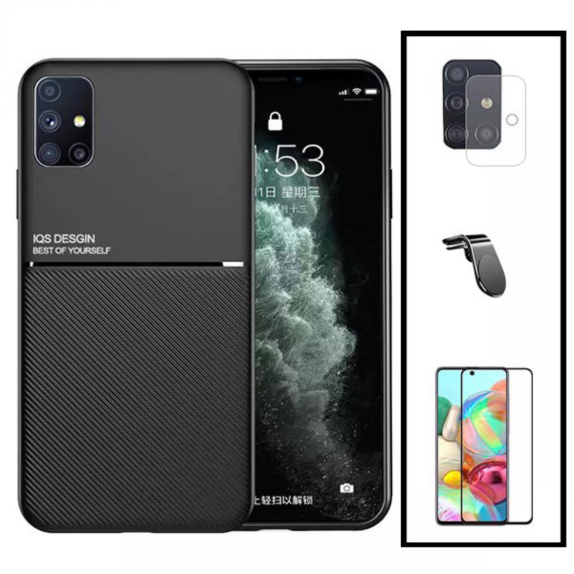 Phonecare - Kit Coque Magnetic Lux + 5D Full Cover + Support Magnétique L Safe Driving - Samsung Galaxy A71 5G - Coque, étui smartphone