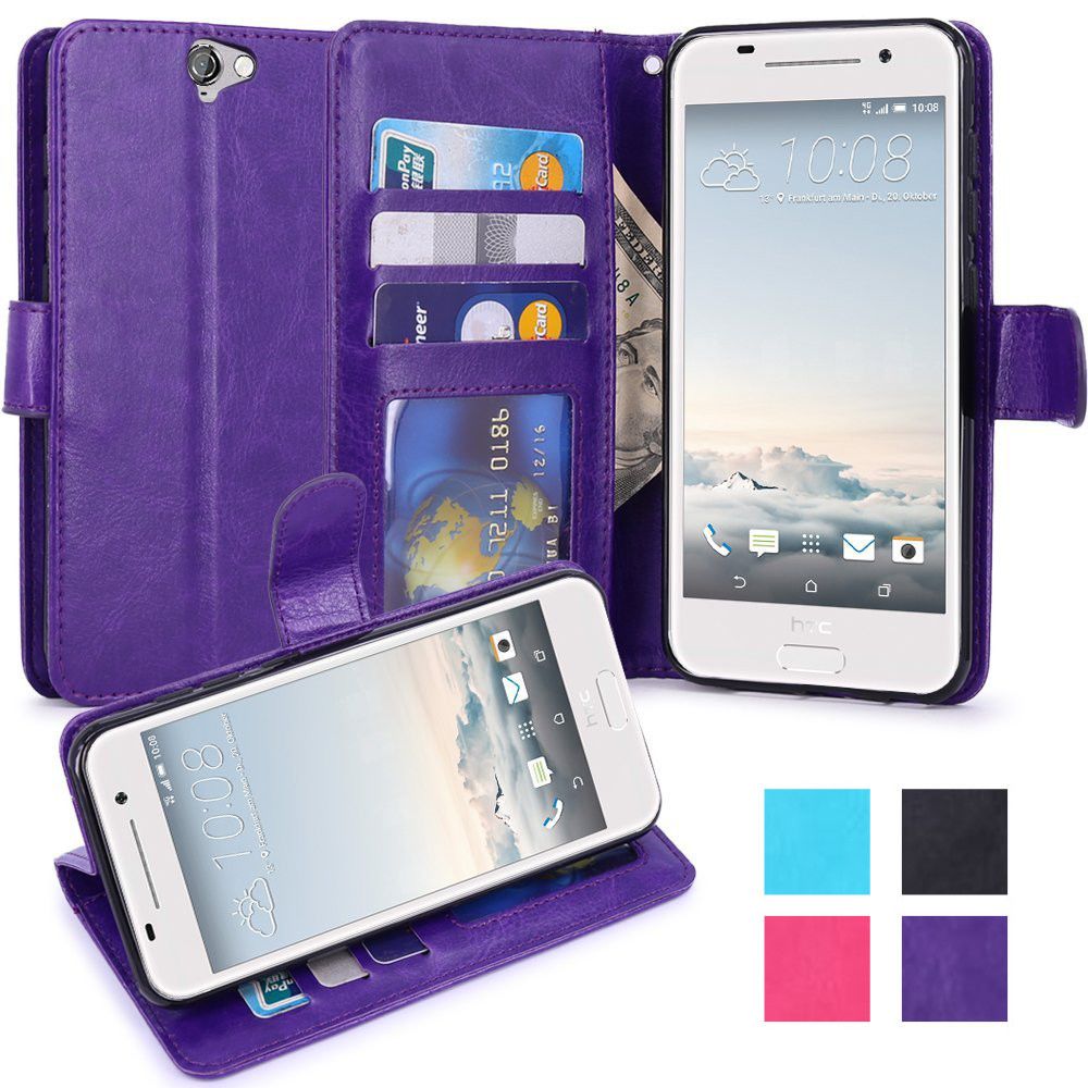 marque generique - HTC One A9 Housse Coque Etui de luxe Portefeuille Porte Carte Et Billet (avec support integré) - Autres accessoires smartphone