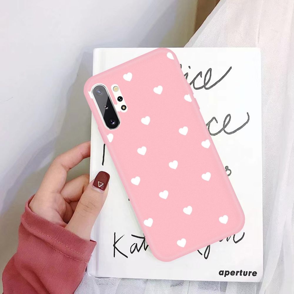 Wewoo - Housse Étui Coque Pour Galaxy Note10 + Multi Love Heart Pattern Frosted TPU de protection rose - Coque, étui smartphone