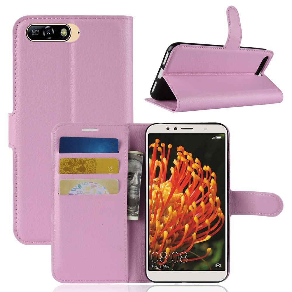 marque generique - Etui en PU en couleur rose pour votre Huawei Y6/Honor 7A - Autres accessoires smartphone