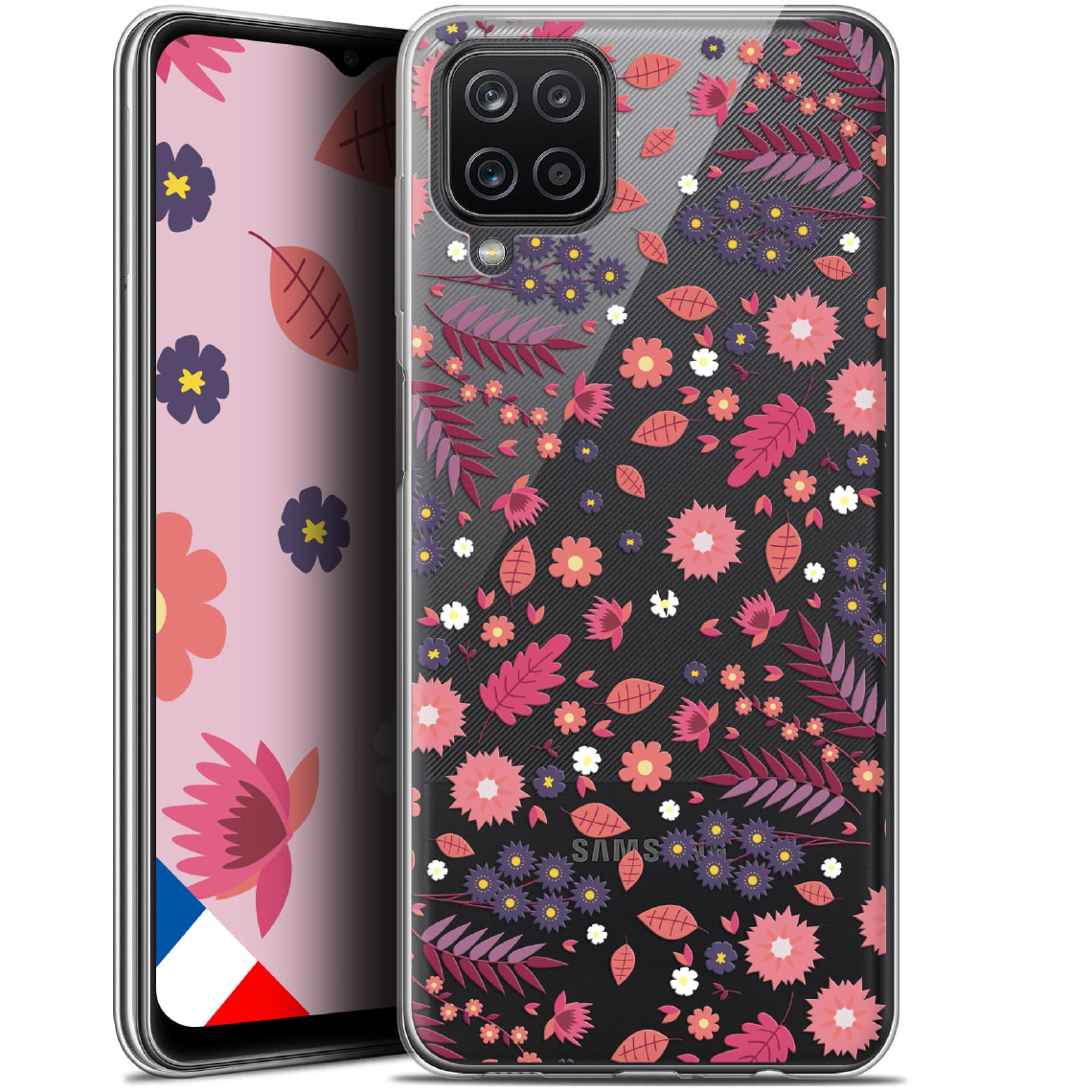 Caseink - Coque Pour Samsung Galaxy A12 (6.5 ) [Gel HD Collection Spring Design Printemps - Souple - Ultra Fin - Imprimé en France] - Coque, étui smartphone