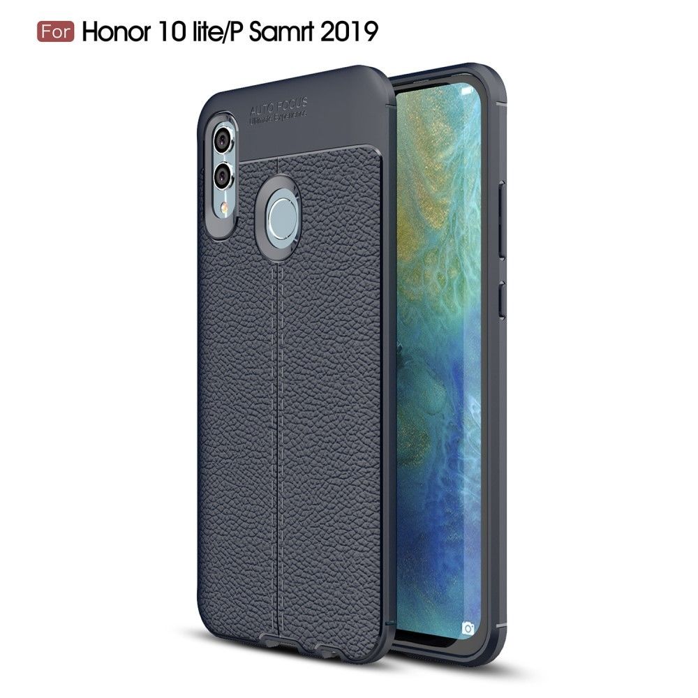 marque generique - Coque en TPU litchi mou bleu foncé pour votre Huawei P Smart (2019)/Honor 10 Lite - Autres accessoires smartphone