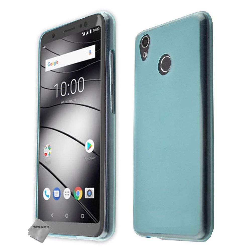 Htdmobiles - Housse etui coque pochette silicone gel fine pour Gigaset GS185 + film ecran - BLEU - Autres accessoires smartphone