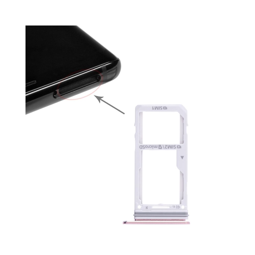 Wewoo - Tiroir de Carte SIM 2 Plateau SIM / Micro SD Card pour Samsung Galaxy Note 8 Rose - Autres accessoires smartphone