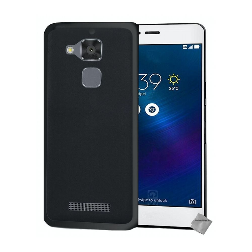 Htdmobiles - Housse etui coque pochette silicone gel fine pour Asus Zenfone 3 Max ZC520TL + film ecran - NOIR - Autres accessoires smartphone