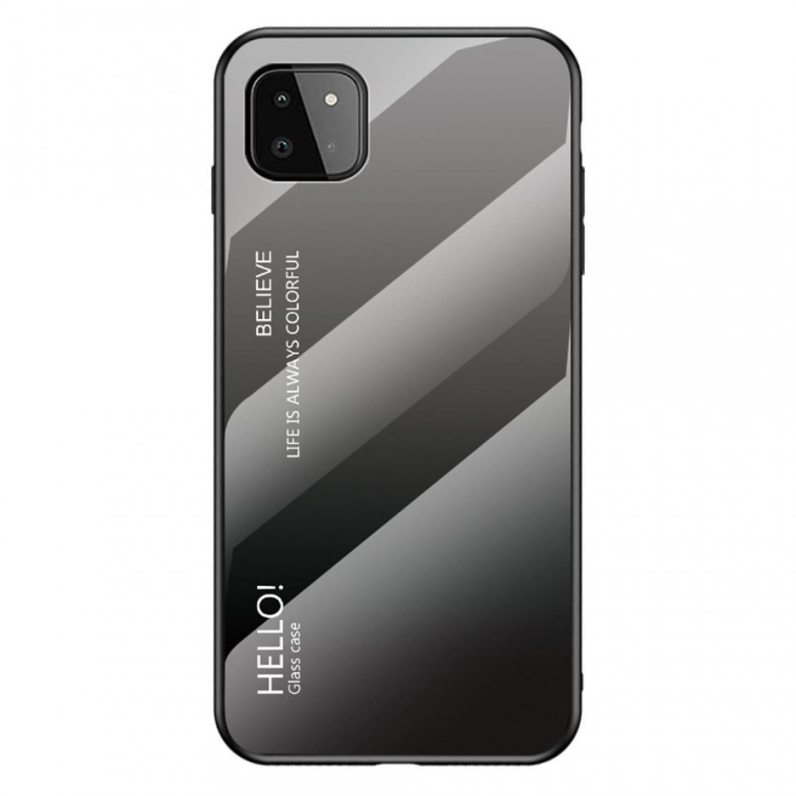 Other - Coque en TPU Conception de dégradé de couleur anti-rayures gris/noir pour votre Samsung Galaxy A22 5G (EU Version) - Coque, étui smartphone