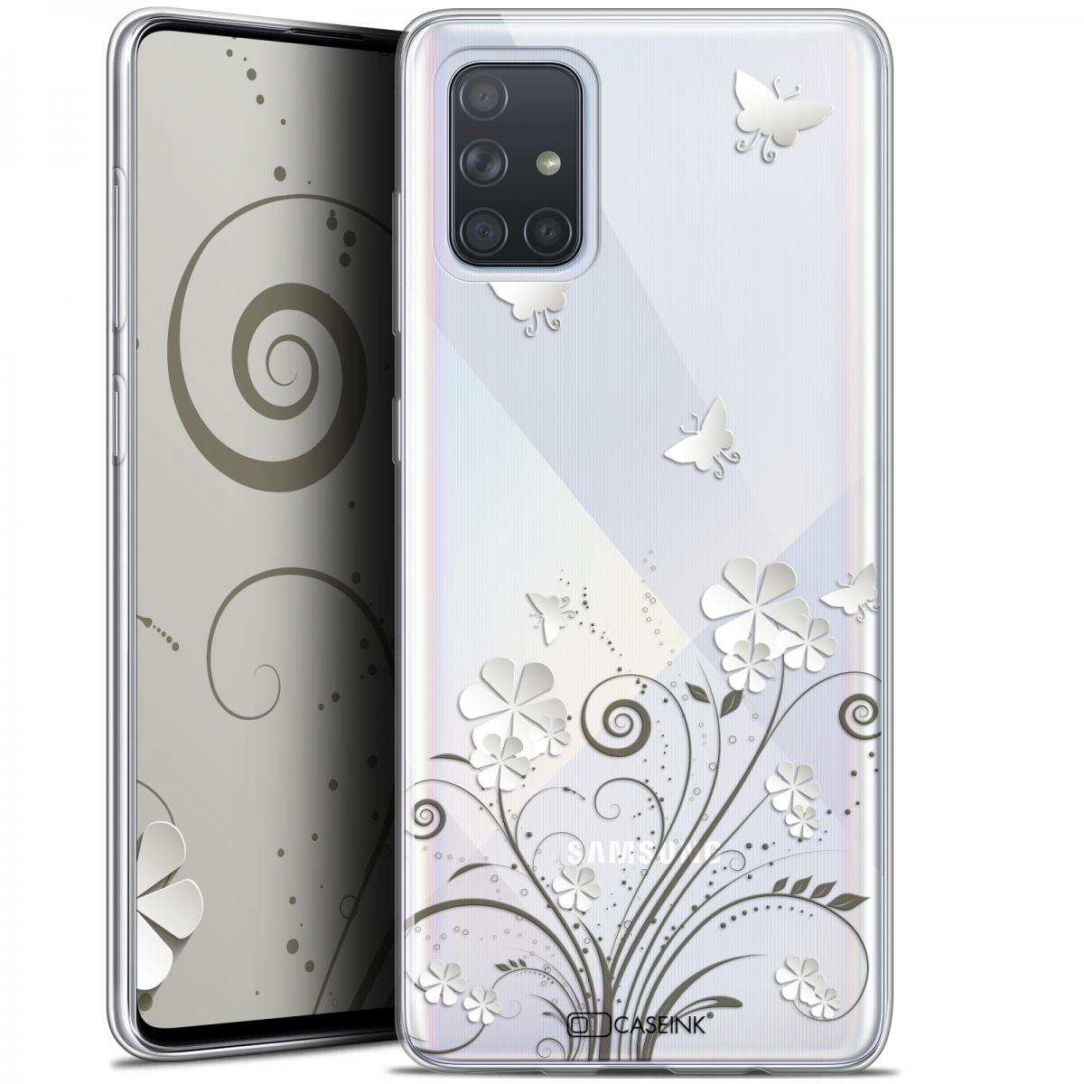 Caseink - Coque Pour Samsung Galaxy A71 (A715) (6.7 ) [Gel HD Collection Summer Design Papillons - Souple - Ultra Fin - Imprimé en France] - Coque, étui smartphone
