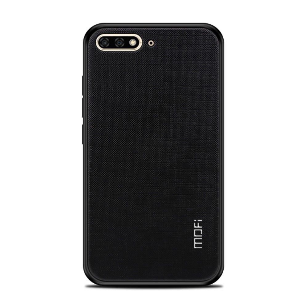 marque generique - Coque en TPU mince combo tissu noir pour votre Huawei Y6/Honor 7A - Autres accessoires smartphone