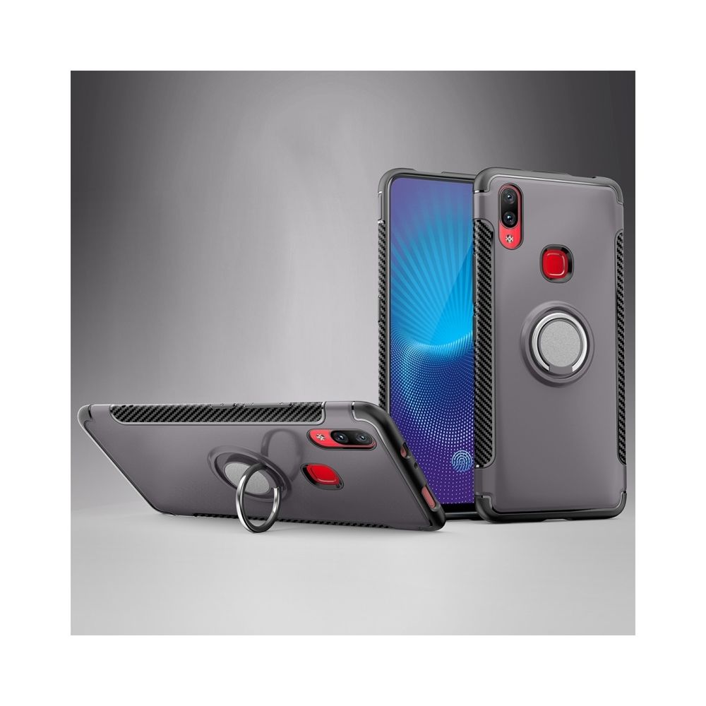 Wewoo - Coque Étui de protection magnétique à 360 degrés avec bague de rotation pour Vivo NEX A gris - Coque, étui smartphone