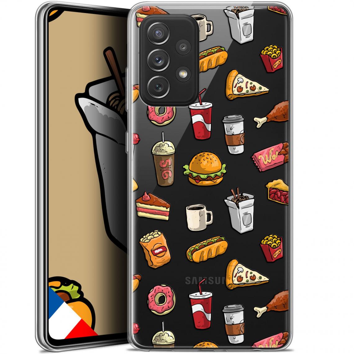 Caseink - Coque Pour Samsung Galaxy A72 4G/5G (6.7 ) [Gel HD Collection Foodie Design Fast Food - Souple - Ultra Fin - Imprimé en France] - Coque, étui smartphone