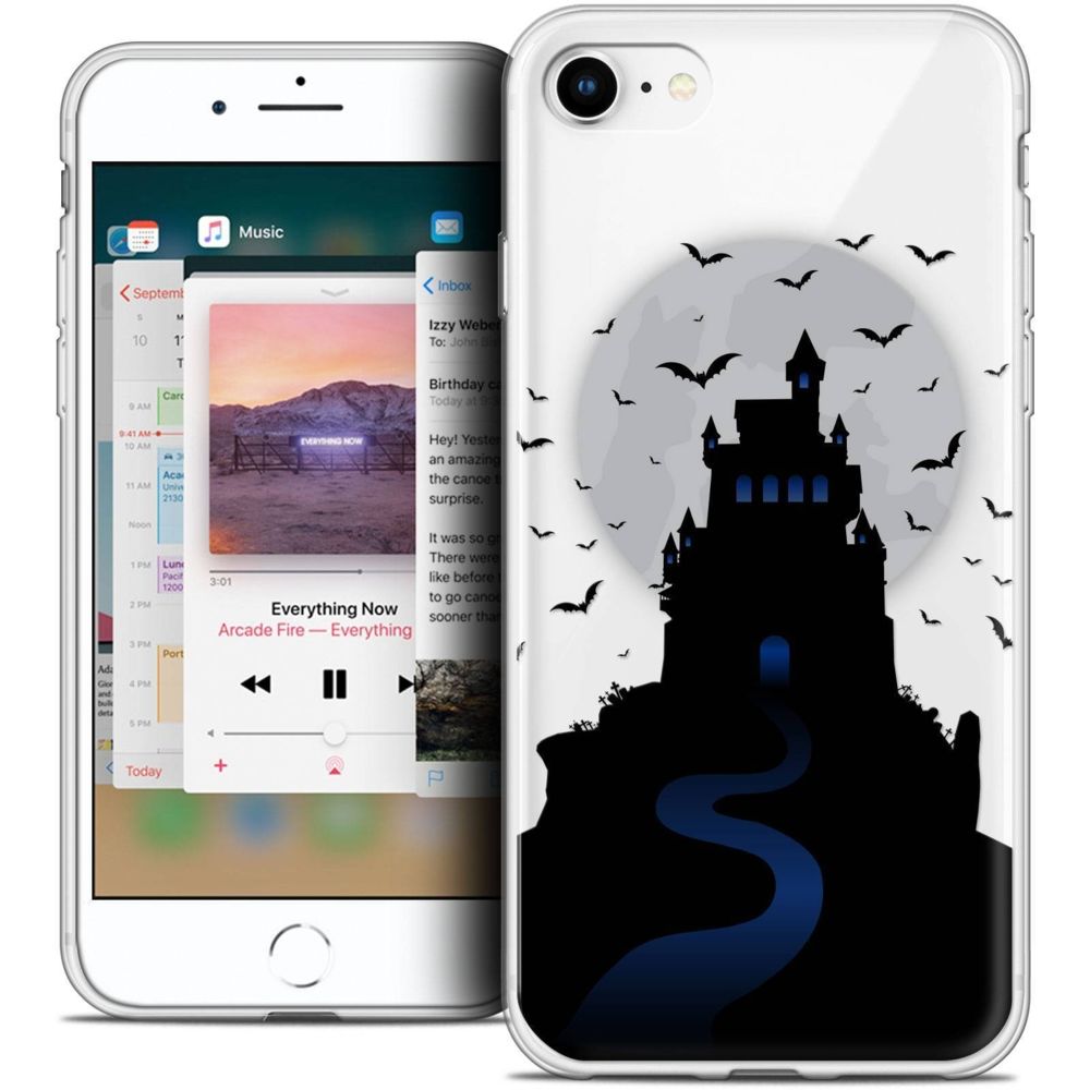 Caseink - Coque Housse Etui Apple iPhone 8 (4.7 ) [Crystal Gel HD Collection Halloween Design Castle Nightmare - Souple - Ultra Fin - Imprimé en France] - Coque, étui smartphone