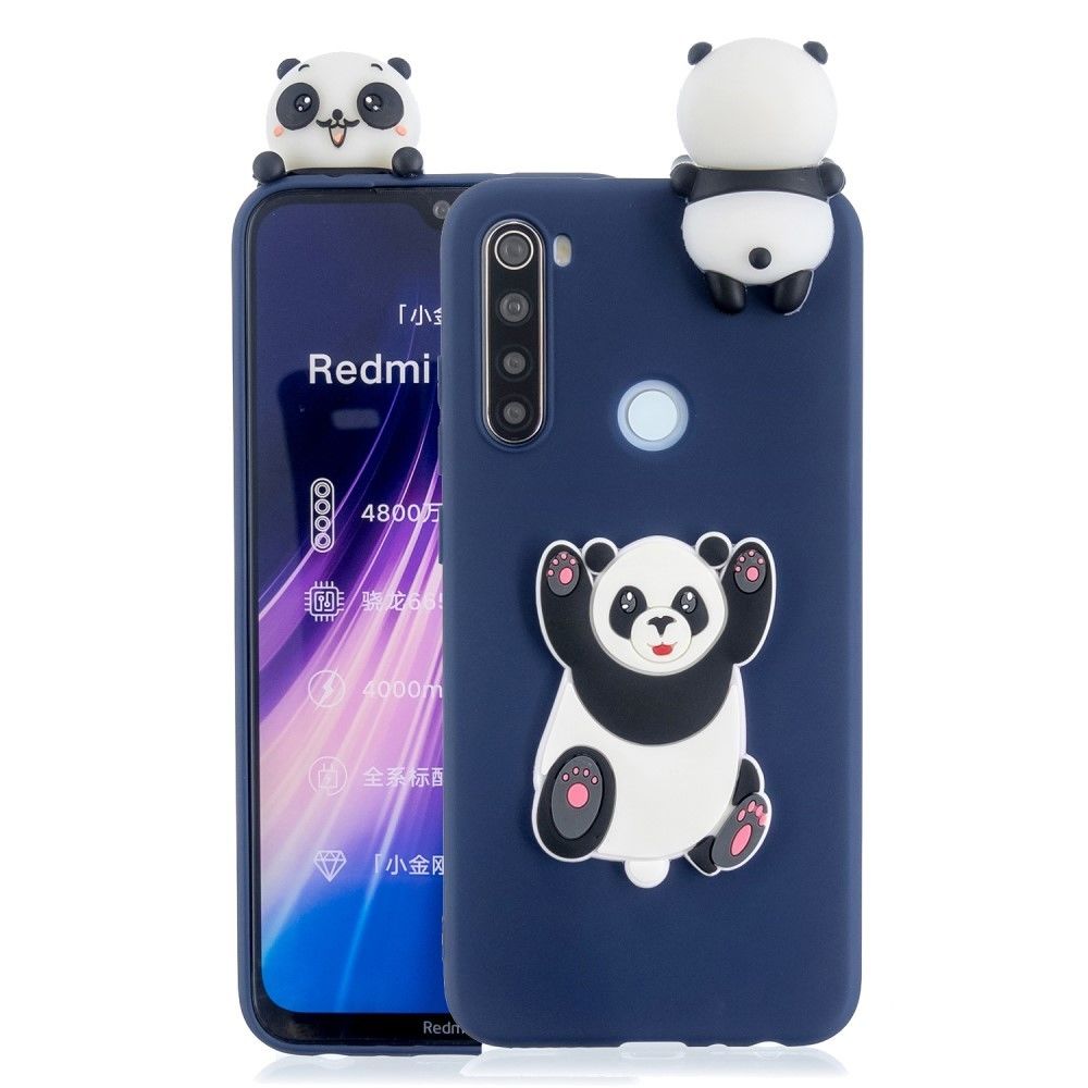 marque generique - Coque en TPU Décor de poupée animale 3D grand panda pour votre Xiaomi Redmi Note 8 - Coque, étui smartphone
