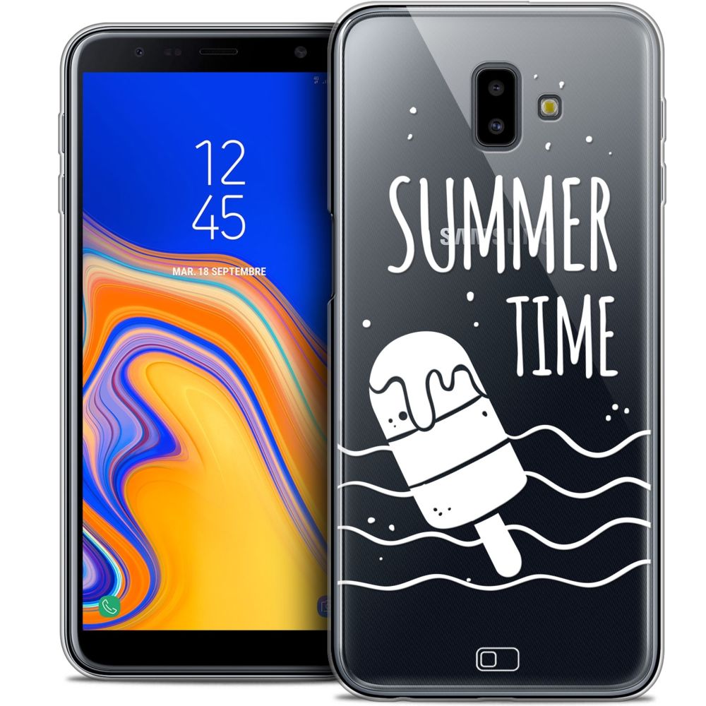 Caseink - Coque Housse Etui Pour Samsung Galaxy J6 Plus J6+ (6.4 ) [Crystal Gel HD Collection Summer Design Summer Time - Souple - Ultra Fin - Imprimé en France] - Coque, étui smartphone