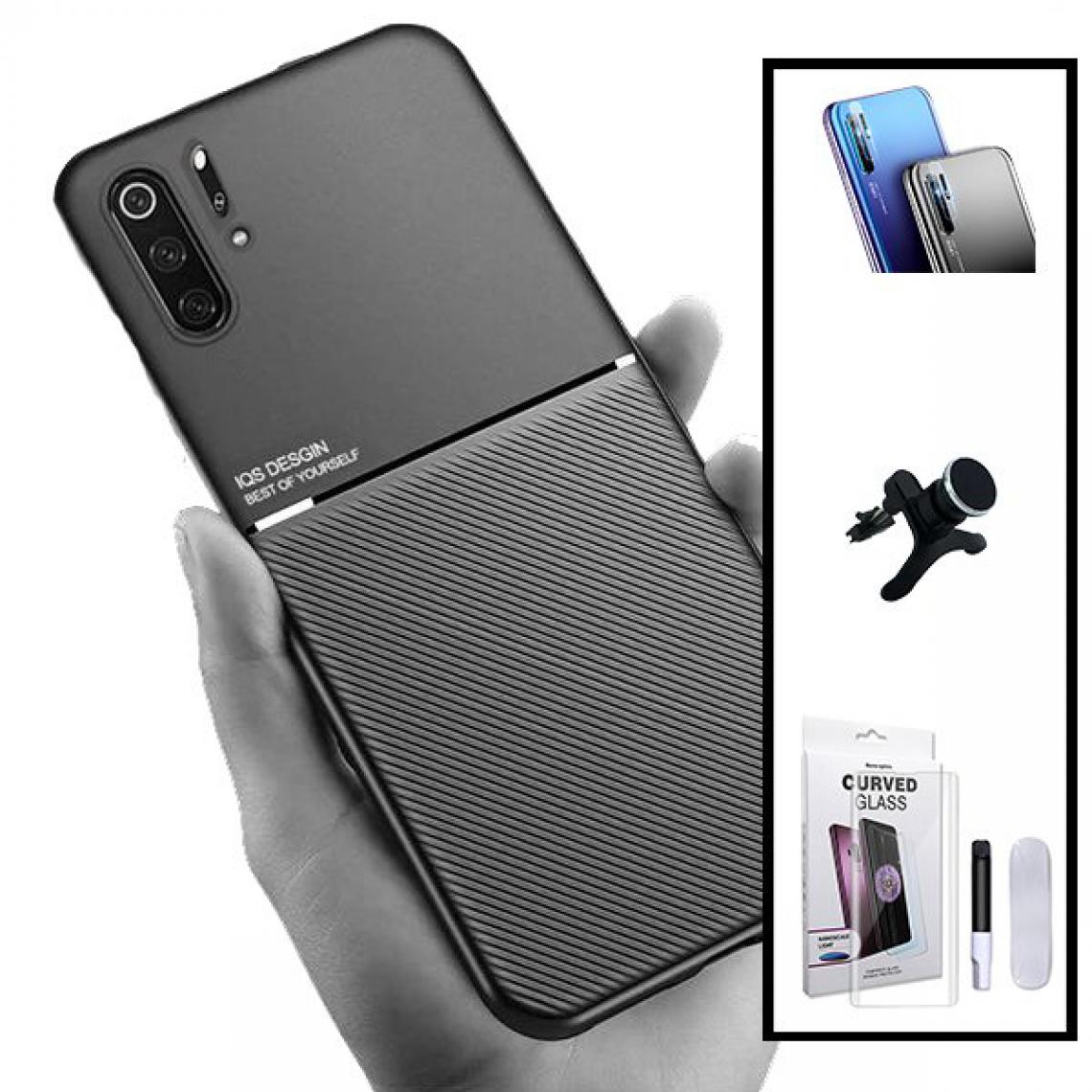 Phonecare - Kit Coque Magnetic Lux + Verre Trempé Nano Curved UV + Film de Caméra Arrière + Support de Voiture Magnétique Renforcé - Huawei P30 Pro - Coque, étui smartphone