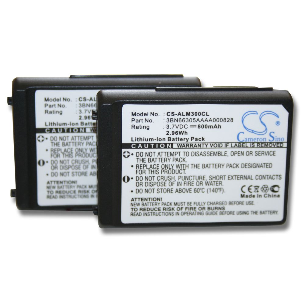 Vhbw - Lot de 2 batteries 800mAh vhbw pour téléphone fixe sans fil Alcatel Mobile 300 DECT, Mobile 400 DECT comme 3BN66305AAAA000828 - Batterie téléphone