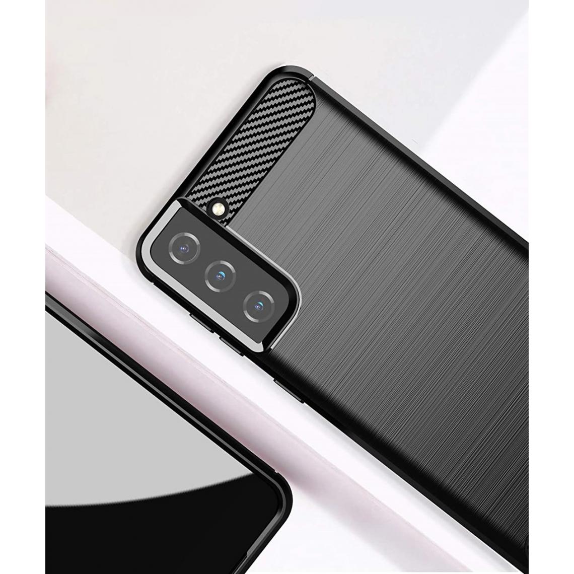 Cabling - CABLING®Coque pour Samsung Galaxy S21 PLUS- Flexible antidéflagrante en TPU Protection en Fibre de Carbone - Coque, étui smartphone