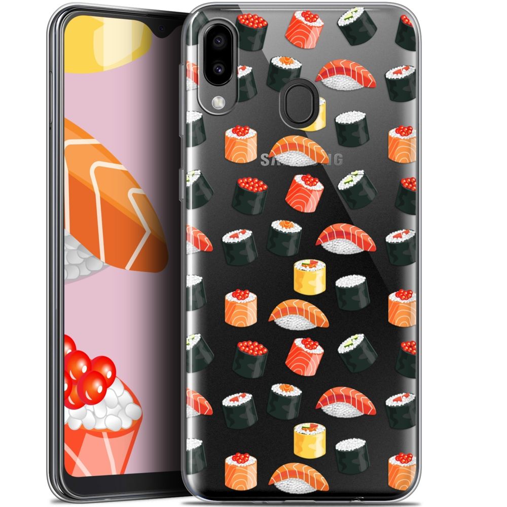 Caseink - Coque Pour Samsung Galaxy M20 (6.3 ) [Gel HD Collection Foodie Design Sushi - Souple - Ultra Fin - Imprimé en France] - Coque, étui smartphone