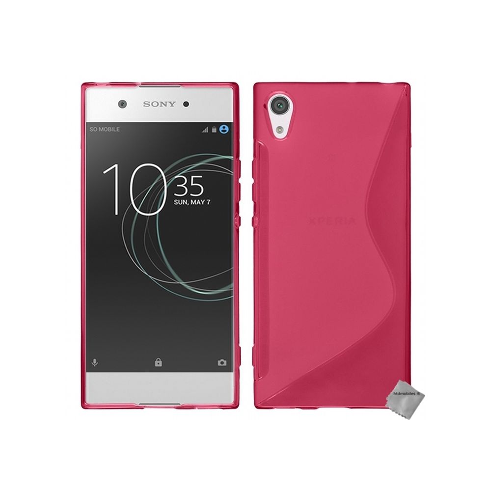 Htdmobiles - Housse etui coque pochette silicone gel fine pour Sony Xperia XA1 + film ecran - SLINE ROSE - Autres accessoires smartphone
