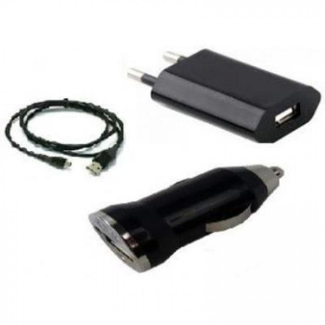 Ozzzo - chargeur secteur maison auto voiture câble dâta usb 3 en 1 noir ozzzo pour Mini X50 MTK6572 4.5 - Batterie téléphone