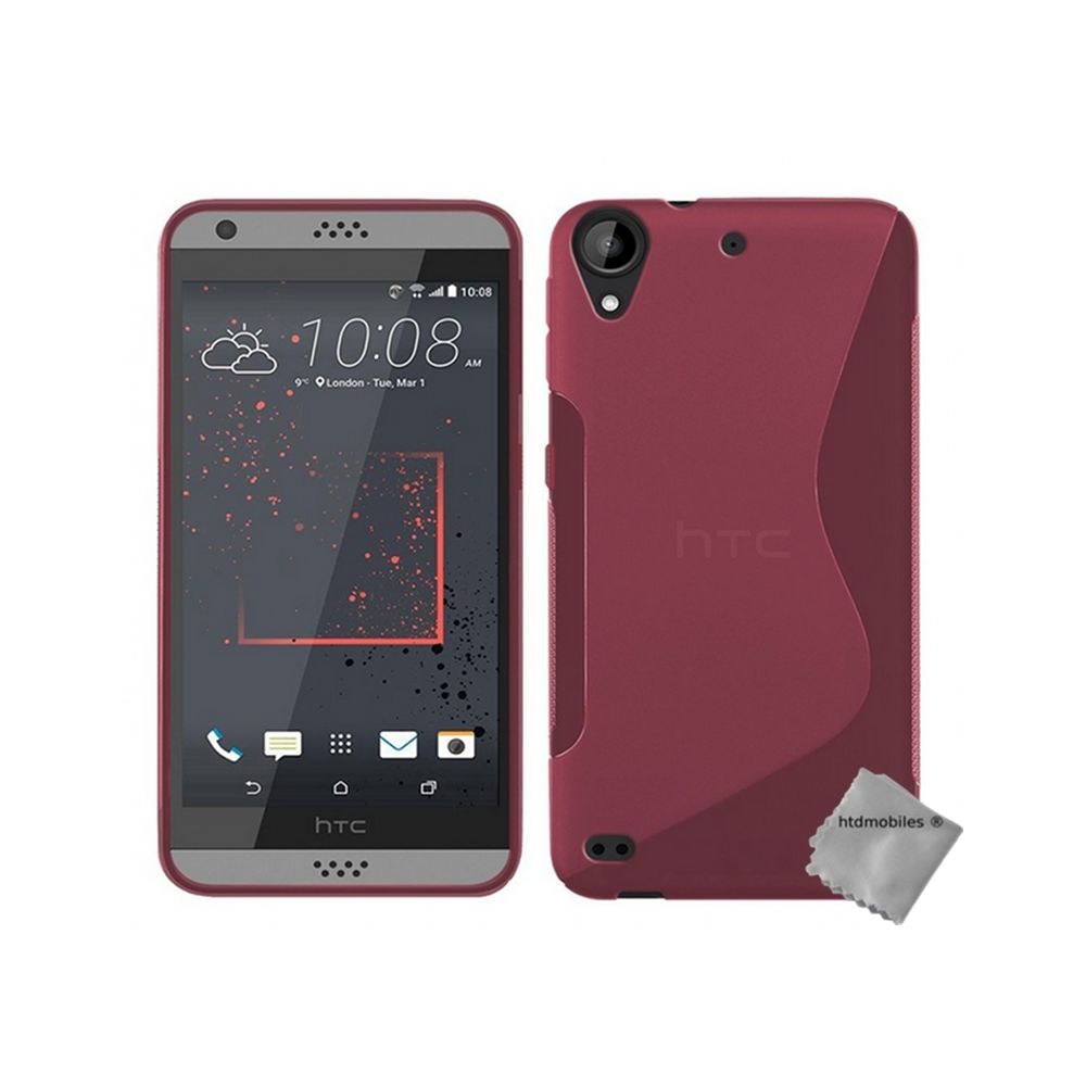 Htdmobiles - Housse etui coque pochette silicone gel fine pour HTC Desire 630 + film ecran - ROSE - Autres accessoires smartphone