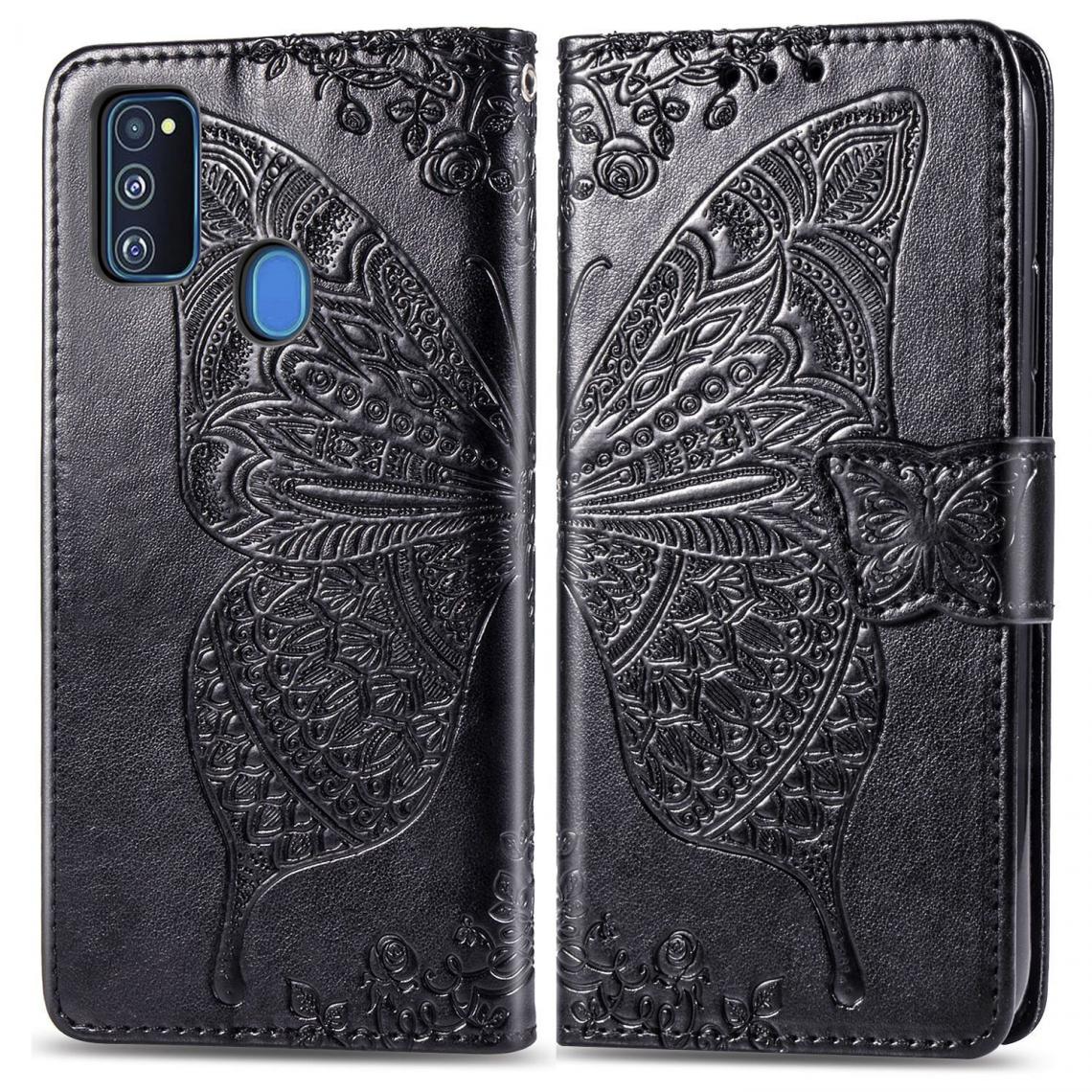 OtterBox - Samsung Galaxy M21 Housse Etui Coque de protection type portefeuille Papillon [Noir] - Coque, étui smartphone