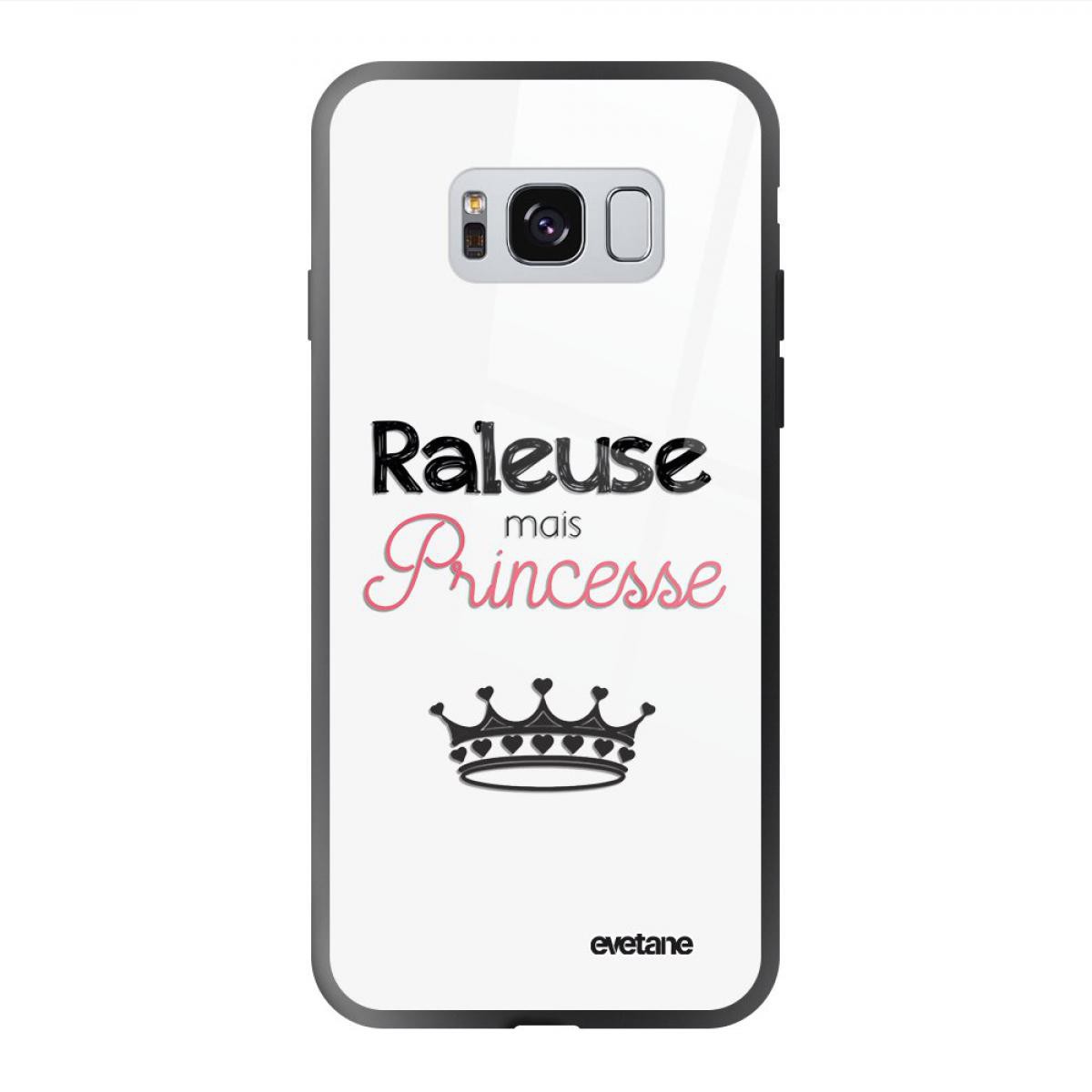 Evetane - Coque Galaxy S8 soft touch noir effet glossy Raleuse mais princesse Design Evetane - Coque, étui smartphone