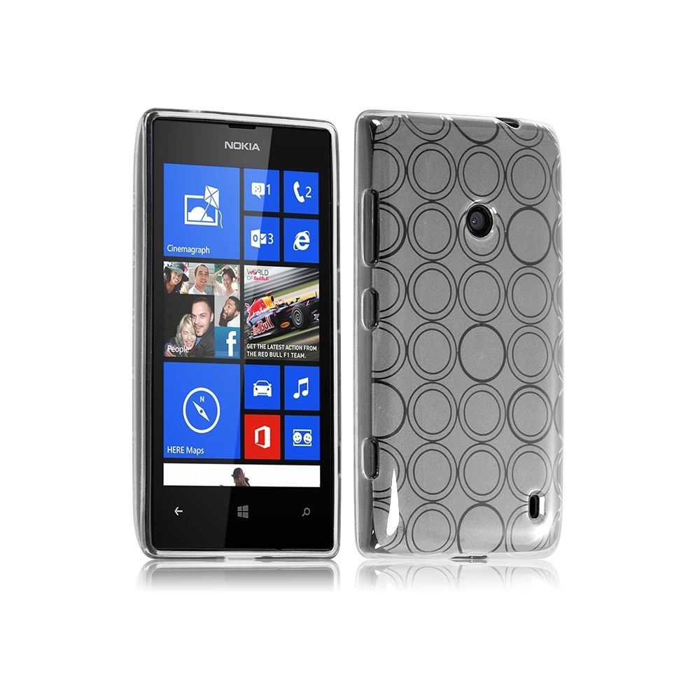 Karylax - Housse Coque style Cercle Nokia Lumia 520 Couleur Gris Translucide - Autres accessoires smartphone